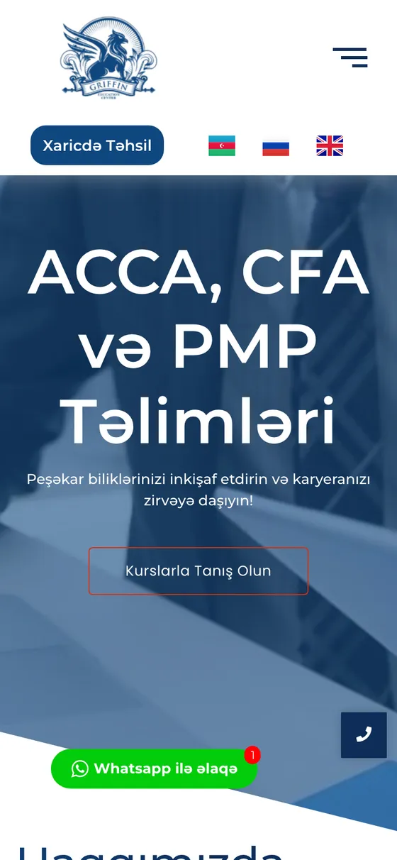 Griffin Education Center mobil versiyası
